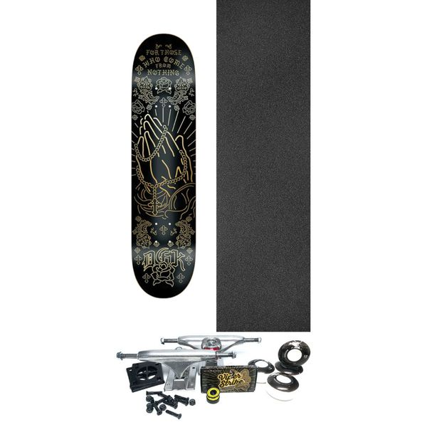 DGK Skateboards Confession Gold Foil Skateboard Deck - 8.5" x 32.2" - Complete Skateboard Bundle